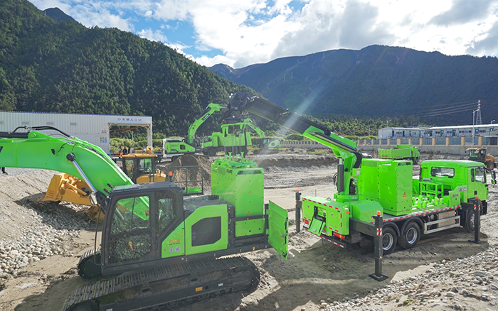 工程補(bǔ)能總卡殼？徐工移動換電車讓設(shè)備8分鐘滿電復(fù)工